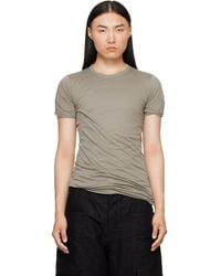 Rick Owens - Taupe Tower Double S/S T-Shirt - Lyst