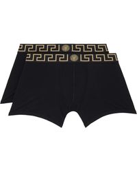 Versace - Two-Pack Greca Border Long Boxer Briefs - Lyst