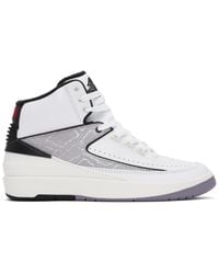 Nike - White & Silver Air Jordan 2 Retro Sneakers - Lyst