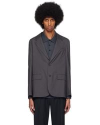 dunhill - Gray Single-breasted Blazer - Lyst