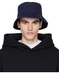 Acne Studios - Navy Embroidered Bucket Hat - Lyst