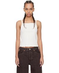 RE/DONE - Off- Square Neck Tank Top - Lyst