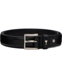 Ami Paris - Cowhide Leather Paris Paris Belt - Lyst