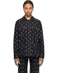 Anna Sui - Embroidered Roses Barn Denim Jacket - Lyst