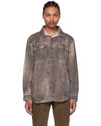 NOTSONORMAL - Taupe Sprayed Shirt - Lyst