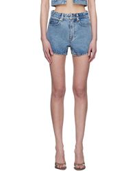 Alexander Wang - ブルー Clear Hotfix ハイウエスト デニムショートパンツ - Lyst