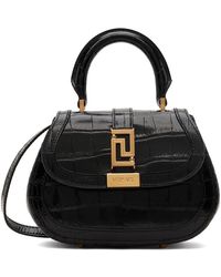 Versace - Mini sac noir - greca goddess - Lyst