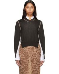 Acne Studios - Wrinkled V-Neck Sweater - Lyst