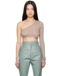 Rick Owens Hollywood Ziggy T-Shirt in Brown | Lyst