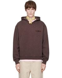 Jacquemus - Pull À Capuche Brun À Écusson À Logo En Gros-Grain - Lyst