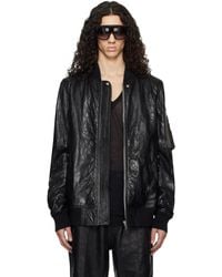 メンズ Rick Owens Alice Strobe レザージャケット ブラック | Lyst