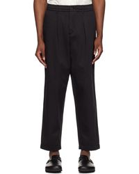 Universal Works - Pantalon Noir À Plis - Lyst
