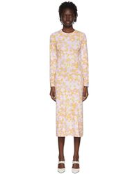 ROKH - Pink Polyester Mid-length Dress - Lyst
