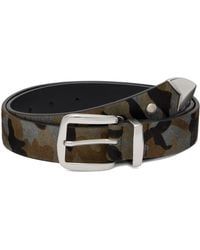 OPEN YY - Khaki & Camo Stud Western Belt - Lyst