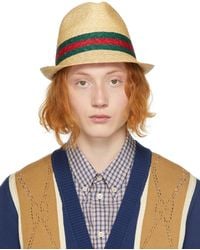 Gucci - Straw Woven Hat - Lyst