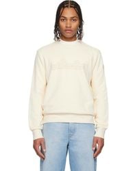 Moncler - Off- Cursive Logo Cotton Sweatshirt - Lyst