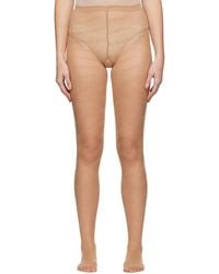 Vetements - Wolfordエディション ブラウン モノグラム ロゴ タイツ - Lyst