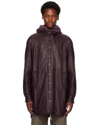 Rick Owens - Purple Jumbo Fogpocket Leather Jacket - Lyst