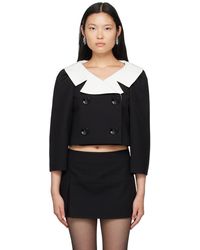 ShuShu/Tong - Black Puff Sleeve Jacket - Lyst