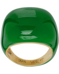 Veert - Enamel Square Signet Ring - Lyst