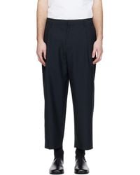 Maison Kitsuné - Cropped Pleated Trousers - Lyst