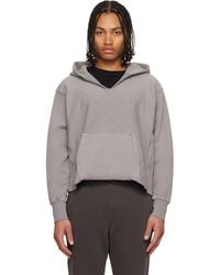 Les Tien - Heavyweight Raw Cropped Hoodie - Lyst