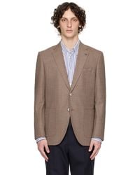 BOSS - Regular-Fit Patterned Wool Blend Blazer - Lyst