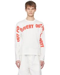 Henrik Vibskov - T-shirt à manches longues 'out for delivery' blanc - Lyst