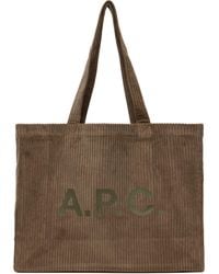 A.P.C. - Taupe Diane Shopping Tote - Lyst