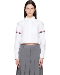 Thom Browne - Armband Cropped Oxford Shirt - Lyst