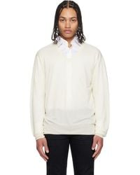Tom Ford - Off- Fine Gauge Cashmere Ls V-Neck Sweater - Lyst