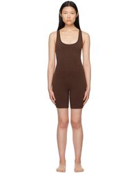 Skims - Brown Outdoor Mid Thigh Onesie Jumpsuit - Lyst