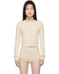 Blumarine - Off- Wool & Cashmere Cardigan - Lyst