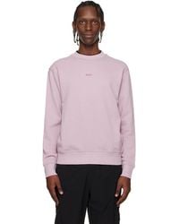 BOSS - Cotton Terry Contrast Logo Relaxed-Fit Sweatshirt - Lyst