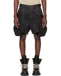 Rick Owens - Temple Stefan Denim Cargo Shorts - Lyst