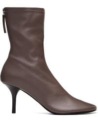 Acne Studios - Stretch Leather Ankle Boots - Lyst