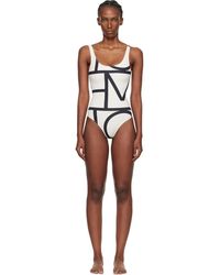 TOTEME - Off- Monogram One-Piece Swimsuit - Lyst