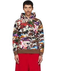 A Bathing Ape - Hybrid Camo Shark Pullover Hoodie - Lyst