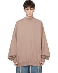 Rick Owens - Taupe Temple Hun Crewneck Sweatshirt - Lyst