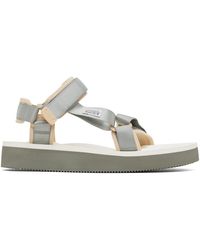 Suicoke - Gray & White Depa-2po Sandals - Lyst