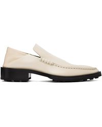 Jil Sander - Off-white Pointed Toe Loafers - Lyst