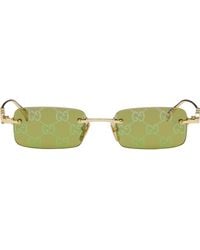 Gucci - Rectangular Frame Sunglasses - Lyst