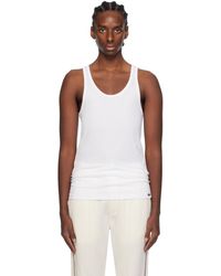 Tom Ford - White Ribbed Tank Top - Lyst
