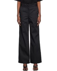 Palm Angels - Black Reversed Waistband Trousers - Lyst