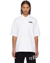 DSquared² - Dsqua2 ホワイト ロゴ ポロシャツ - Lyst