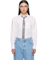 Thom Browne - 4-Bar Linen Shirt - Lyst