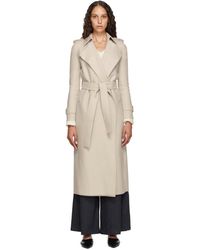 Harris Wharf London Trench en laine vierge pressee beige - Neutre
