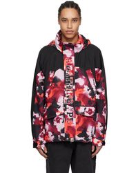 A Bathing Ape - Blouson De Planche À Neige Noir Et Rouge À Motif Camouflage Map - Lyst