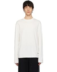 Jil Sander - Ensemble de trois t-shirts à manches longues blancs - Lyst