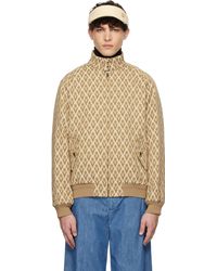 Valentino - Tan & 'Toute La V' Bomber Jacket - Lyst